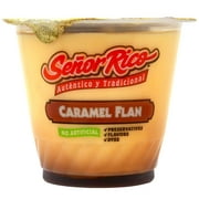 Senor Rico Caramel Flan, 7 oz per Plastic Cup, Refrigerated, Gluten-Free