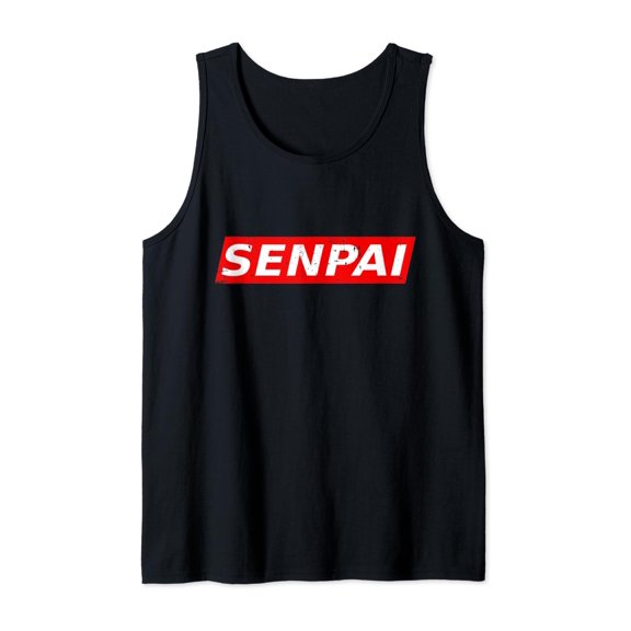 Senpai - Box Logo Notice Me Japanese Gift Tank Top Size S-3XL