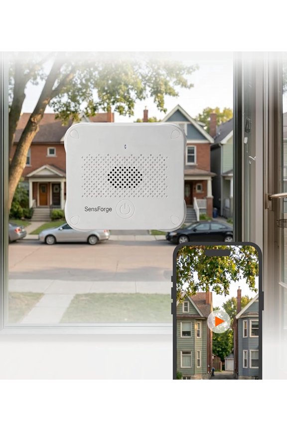 1080p Window Camera, Wire-Free Battery-Powered Security Camera for Home, Free Smart Human, Vehicle & Animal Detection, 2-Day Cloud + SD Storage, Two-Way Talk, Easy No-Drill Setup