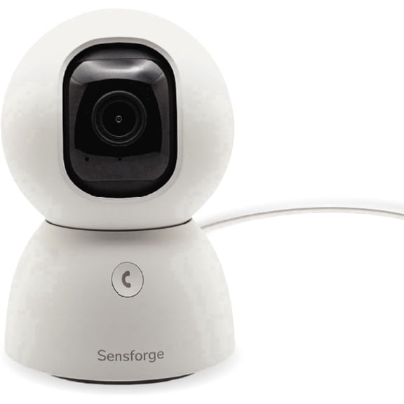 SensForge 2.5K Indoor Pan-Tilt Security Camera Lite, 360° Dual-Band WiFi Camera for Home, Free AI Human & Pet Detection, 2-Day Cloud + Two-Way Talk, Optional AI + Storage Upgrade
