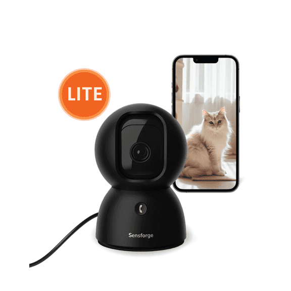 SensForge 2.5K Indoor Pan-Tilt Security Camera Lite, 360° Dual-Band WiFi Camera for Home, Free AI Human & Pet Detection, 2-Day Cloud + Two-Way Talk, Optional AI + Storage Upgrade