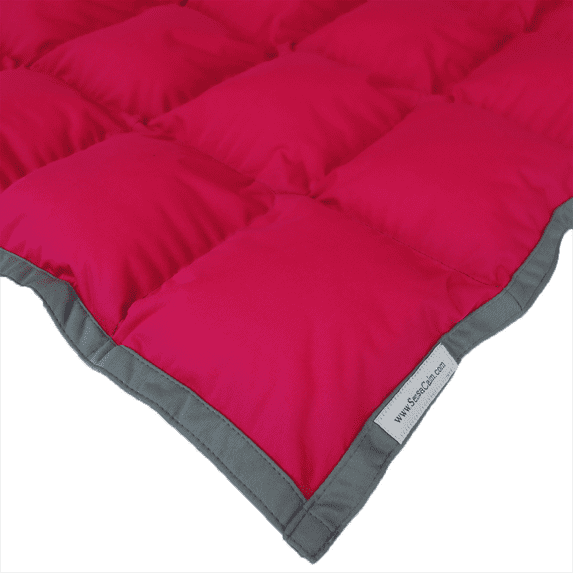 SensaCalm Raspberry w/ Slate Gray - Medium 10 lb Weighted Waterproof Blanket