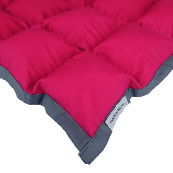 SensaCalm Raspberry w/ Volcanic Gray - Small 6 lb Weighted Blanket