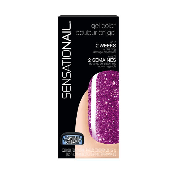 SensatioNail Gel Nail Polish (Purple), Light 'Em Up, 0.25 fl oz