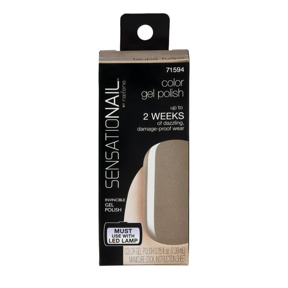 SensatioNail Gel Nail Polish, Taupe Tulips Beige, 0.25 fl oz