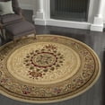 thumbnail image 1 of Sensation Traditional 5' Round Ivory and Scarlet Polypropylene Indoor Area Rug, 1 of 6