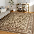 thumbnail image 1 of Sensation Traditional 5' x 7' Ivory and Moss Green Polypropylene Indoor Area Rug, 1 of 7