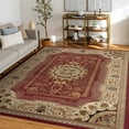 thumbnail image 1 of Sensation Traditional 5' x 7' Red and Beige Polypropylene Indoor Area Rug, 1 of 8