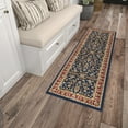 thumbnail image 1 of Sensation Transitional 2' x 10' Navy and Beige Polypropylene Indoor Area Rug, 1 of 8