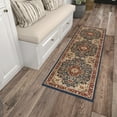 thumbnail image 1 of Sensation Transitional 2' x 10' Navy and Beige Polypropylene Indoor Area Rug, 1 of 8