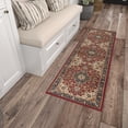 thumbnail image 1 of Sensation Transitional 2' x 10' Red and Beige Polypropylene Indoor Area Rug, 1 of 8