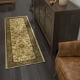 thumbnail image 1 of Sensation Transitional 2' x 7' Ivory and Moss Green Polypropylene Indoor Area Rug, 1 of 7