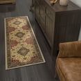 thumbnail image 1 of Sensation Transitional 2' x 7' Ivory and Scarlet Polypropylene Indoor Area Rug, 1 of 7