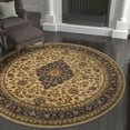 thumbnail image 1 of Sensation Transitional 5' Round Ivory and Scarlet Polypropylene Indoor Area Rug, 1 of 6