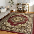 thumbnail image 1 of Sensation Transitional 5' x 7' Red and Beige Polypropylene Indoor Area Rug, 1 of 8