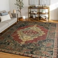 thumbnail image 1 of Sensation Transitional 5' x 7' Red and Terra Polypropylene Indoor Area Rug, 1 of 8