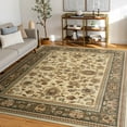 thumbnail image 1 of Sensation Transitional 6.7' x 9.6' Ivory and Moss Green Polypropylene Indoor Area Rug, 1 of 7