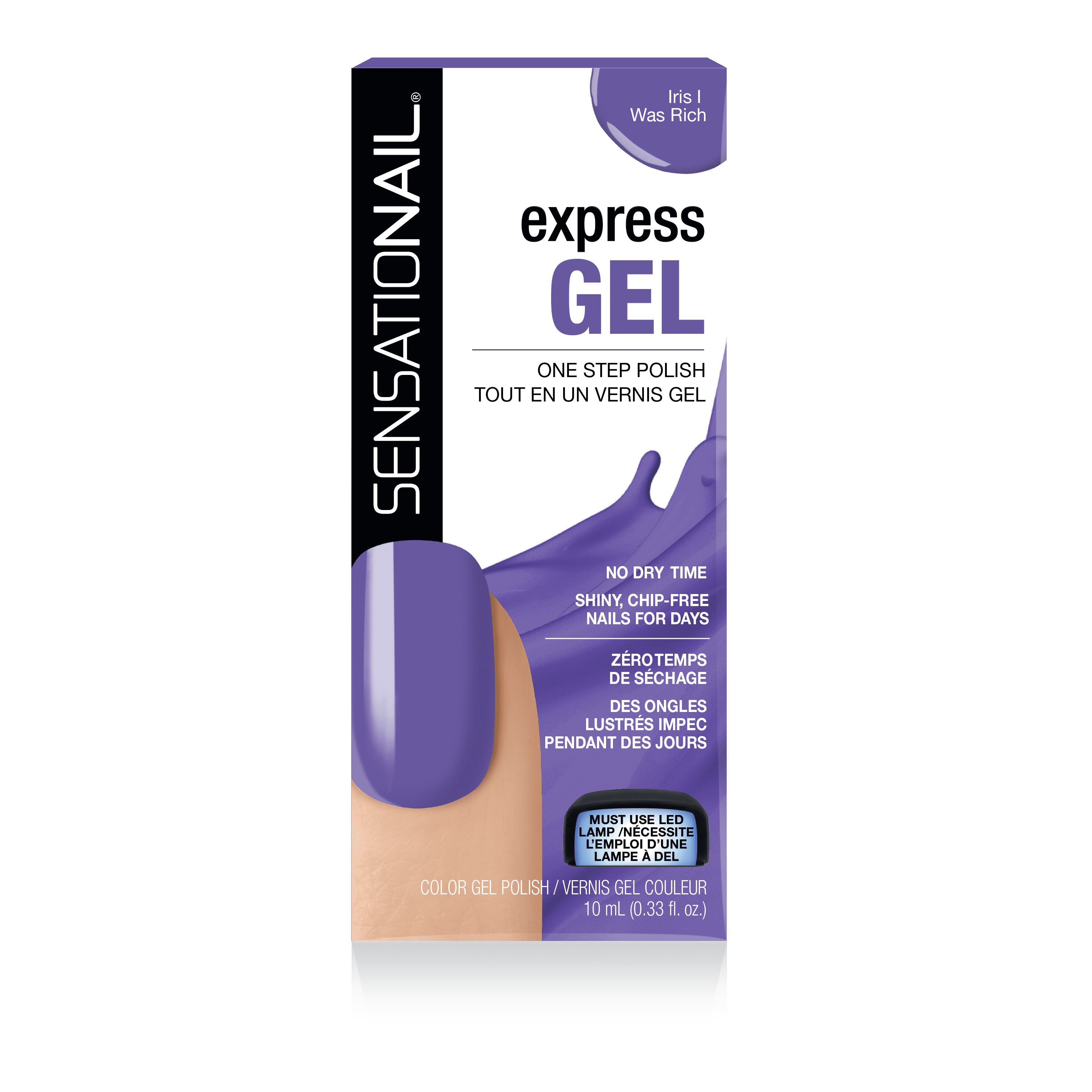 Sensationail Express Gel Nail Polish (Purple), Iris I Was Rich, 0.33 fl oz