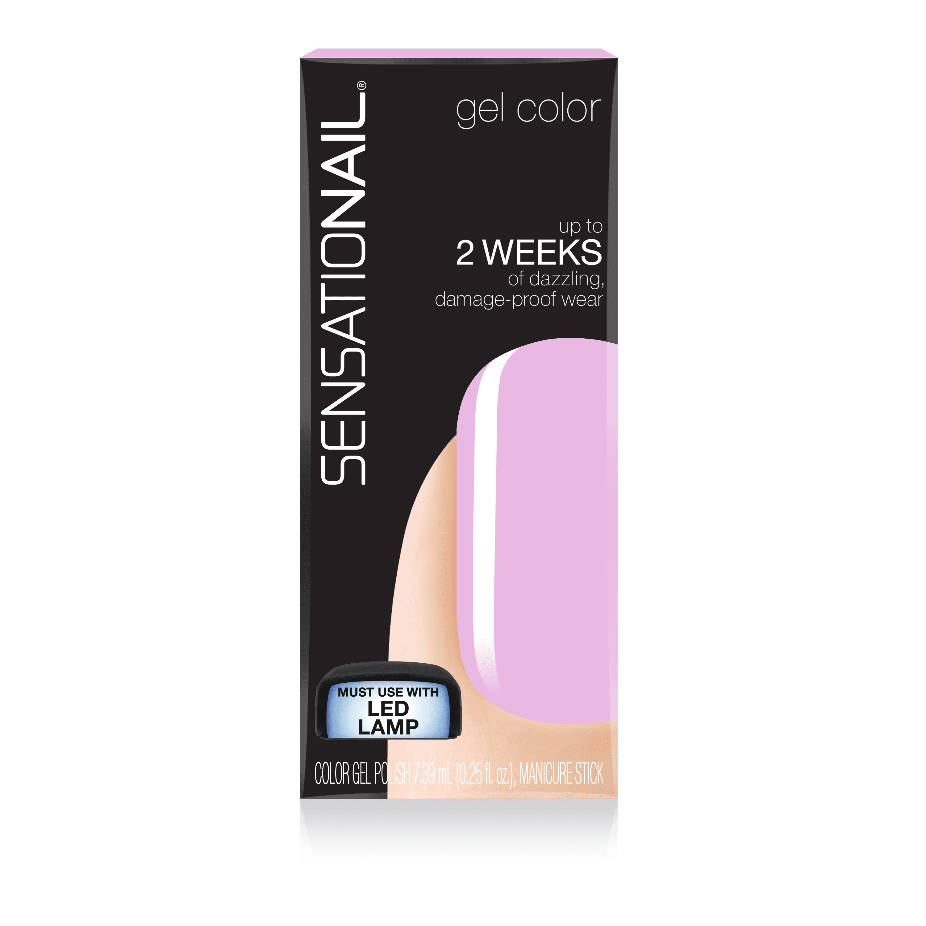 Sensationail Gel Nail Polish (Pink), Lovely Lychee, 0.25 fl oz
