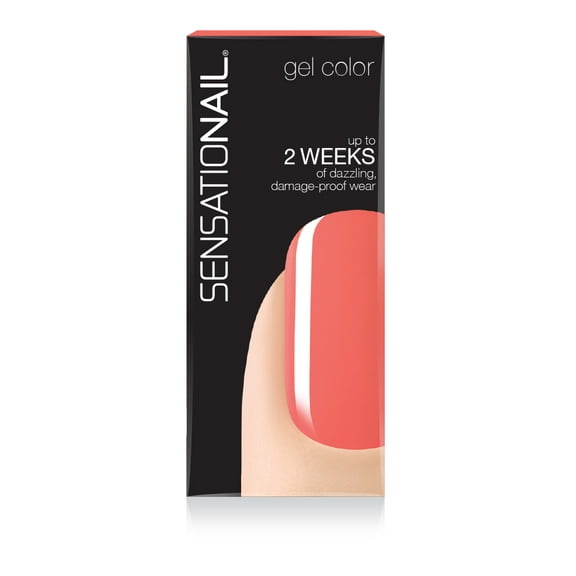 Sensationail Gel Nail Polish (Red), Coral Sunset, 0.25 fl oz