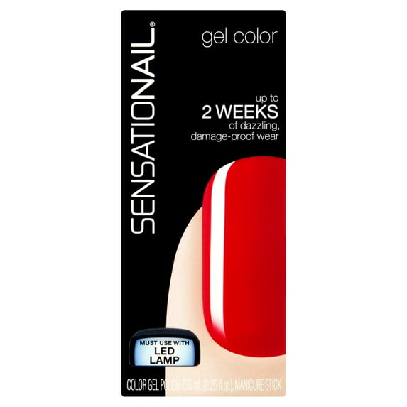 Sensationail Gel Nail Polish (Red), Spoiled Diva, 0.25 fl oz