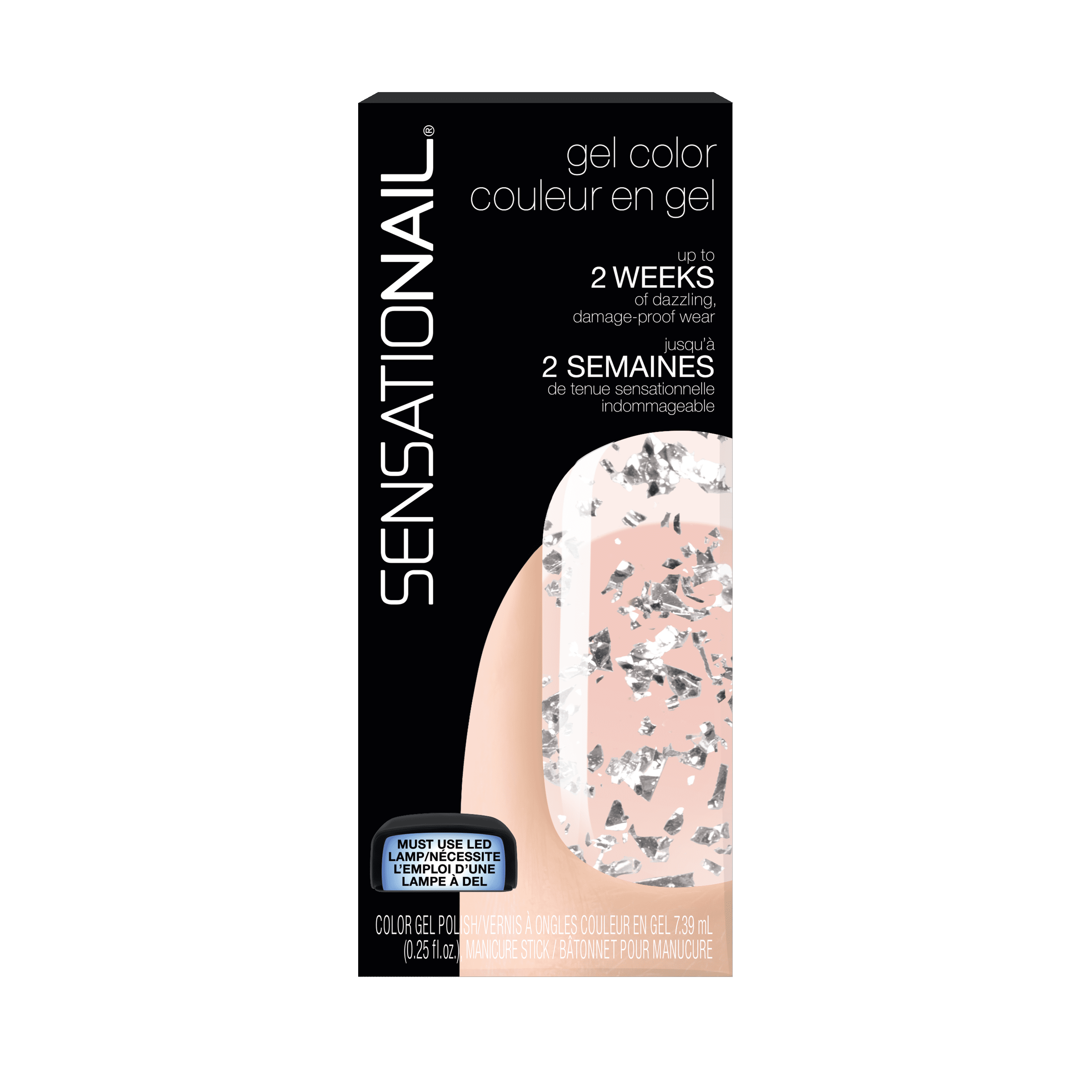 SensatioNail Glitter Puffer – Silber & Blau, Für Nageldesign Mit Glitzer-Effekten