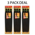 thumbnail image 1 of Sensationnel African Collection Jumbo Braid Pre Stretched X Pression Hair 3x 58” ( 1 Jet Black 3 Packs ), 1 of 5