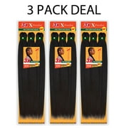 Sensationnel African Collection Jumbo Braid Pre Stretched X Pression Hair 3x 58   4 Medium Brown 3 Packs
