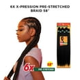thumbnail image 1 of Sensationnel African Collection Jumbo Braid Pre Stretched X Pression Hair 6x 58” ( 1B Off Black ), 1 of 6