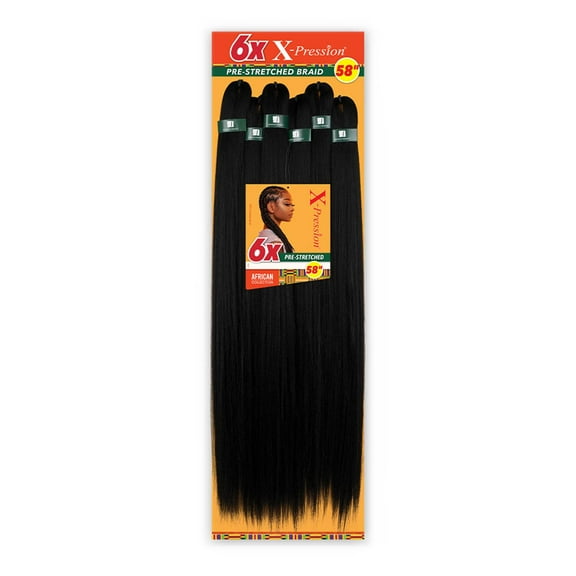Sensationnel Braids African Collection 6X X-Pression Pre-Stretched Braid 58" (1-PACK, SM1B/27)