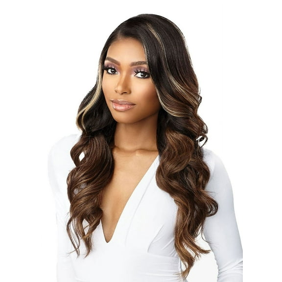 Sensationnel Human Hair Blend HD Lace Front Wig Butta Lace Glam Wave 24 (2)