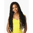 thumbnail image 1 of Sensationnel Cloud 9 Synthetic Hair 4x4 Lace Parting 100% Hand-Braided HD Swiss Lace Wig - DISTRESSED LOCS 28 (Color:SM1B/BG), 1 of 4