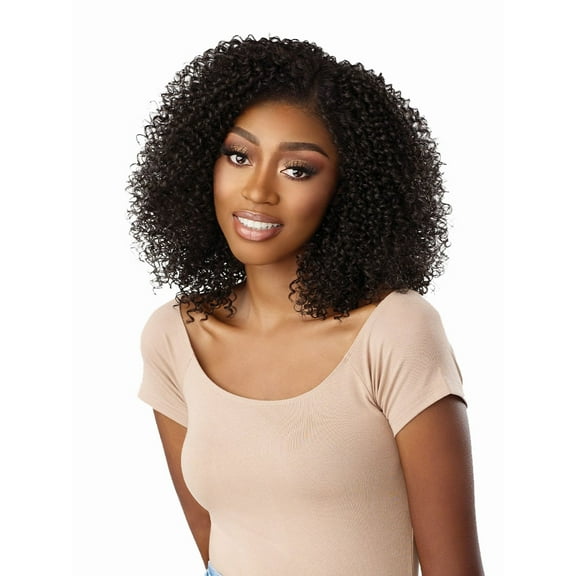 Sensationnel Curls Kinks&Co Synthetic Textured Lace Front Wig - 13X6 Kinky Coily 16" (Color:1 JET BLACK)
