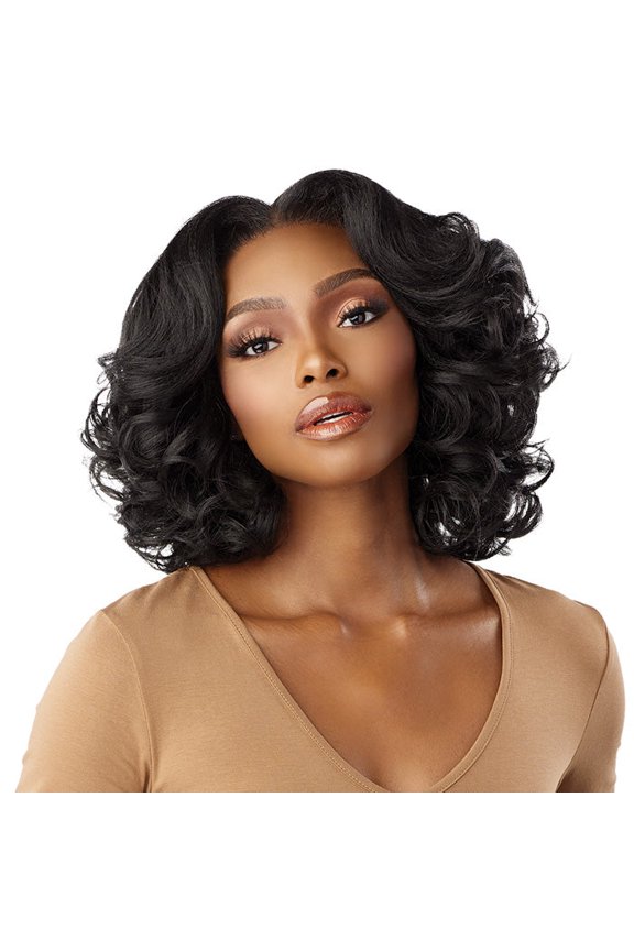 Curs Kinks & Co Glueless Synthetic Kinky Edges 13x6 HD Lace Front Wig - 13x6 KINKY BODY WAVE 14"