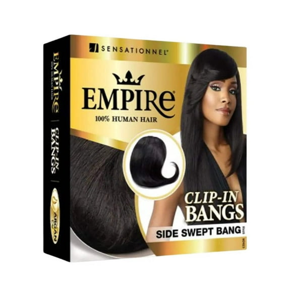Sensationnel Empire 100% Human Hair Clip-In Bang - Side Swept Bang