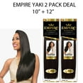 thumbnail image 1 of Sensationnel Empire Yaki Straight 100% Human Hair Weave Combo 10" & 12" ( 2 Pack T1B/BG Off Black Burgundy ), 1 of 4