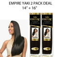 thumbnail image 1 of Sensationnel Empire Yaki Straight 100% Human Hair Weave Combo 14" & 16" ( 2 Pack 4 Medium Brown ), 1 of 4