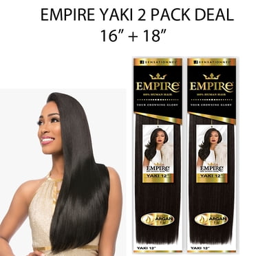 Outre 10" Jet Black Yaki Straight 100% Human Hair Extensions – Sew-In & Weft – New With Tags