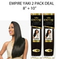 thumbnail image 1 of Sensationnel Empire Yaki Straight 100% Human Hair Weave Combo 8" & 10" ( 2 Pack T1B/27 Off Black/Honey ), 1 of 4