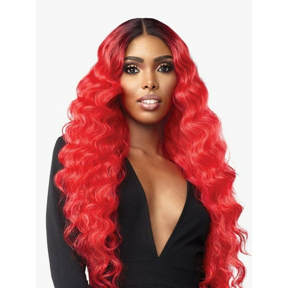 SENSATIONNEL VICE LACE UNIT 5 CURLY SYNTHETIC FIBER WIG