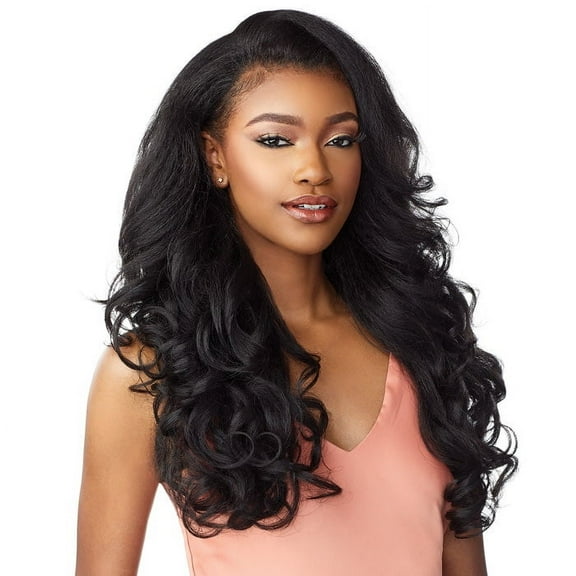 Sensationnel Instant Weave Synthetic Half Wig with Drawstring Cap - IWD 003 (1B Off Black)