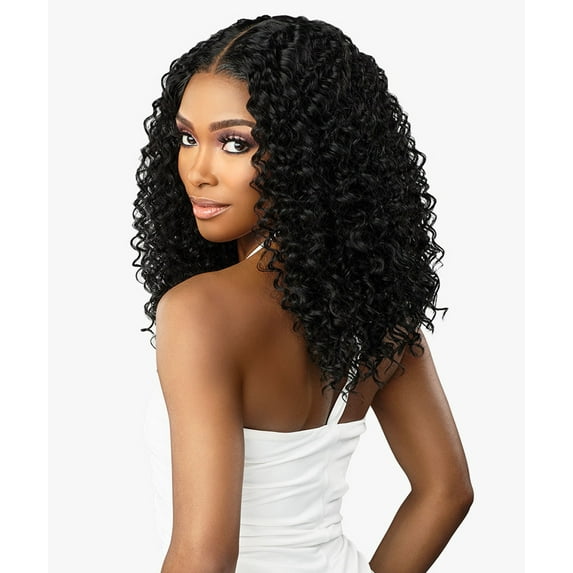 Sensationnel Human Hair Blend HD Lace Front Wig Butta Lace Water Wave 16" (BALAYAGEMOCHA)