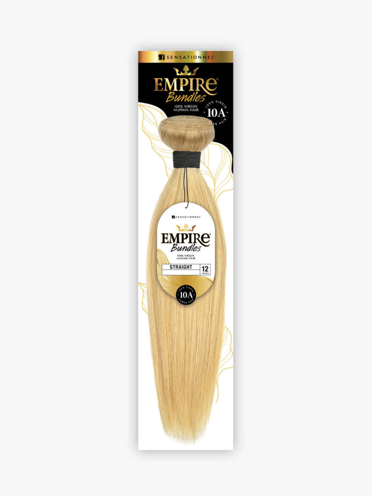 Sensationnel Human Hair Empire Bundles Weave - STRAIGHT 12" (Color:613)