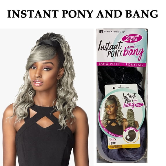 Sensationnel Instant Pony Synthetic Heat Resistant Drawstring And Bang Brit 22” ( LT1B/Lilac )