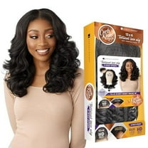 Sensationnel Kinky Edge 13x6 Lace Wigs - Kinky Edge Body Wave 18-inch glueless synthetic wig - CKCO Kinky Edge Body Wave 18 Inch (BALAYAGECHOCOLATE)