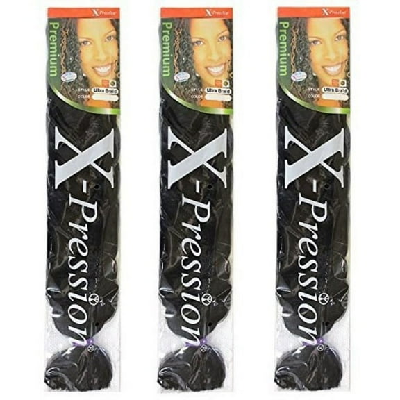 Sensationnel Pre-Stretched X-Pression African Collection Braiding Hair Pack of 3