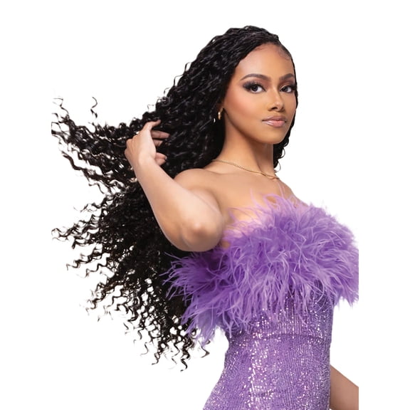 Sensationnel Premium Too Feather Crochet Braids Multi Length - BURMESE CURL 14/18/22" - Human Hair Blend