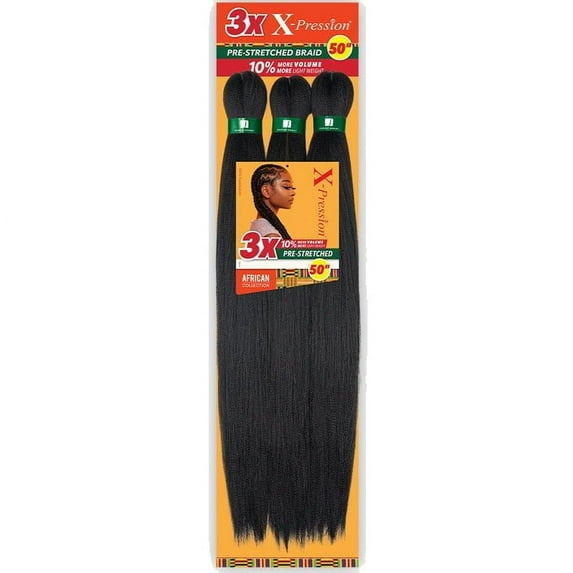 Sensationnel Synthetic African Collection X-Pression 3X Volume Pre-stretched Braid 50"