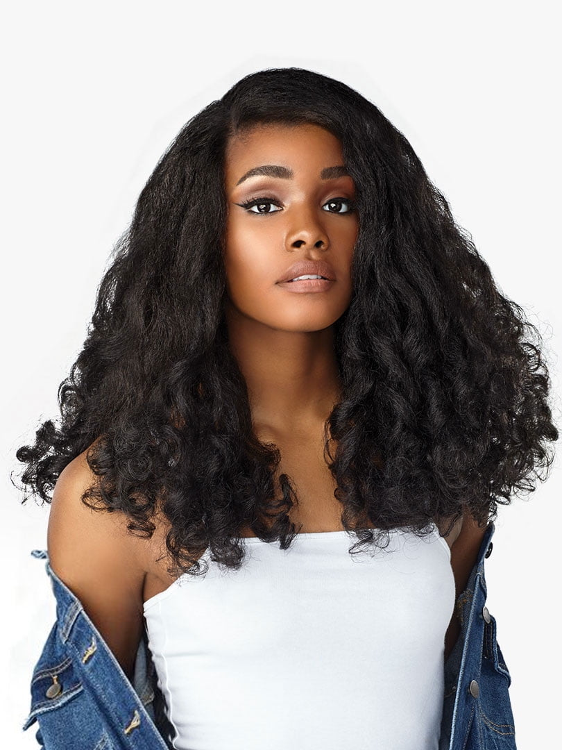 Sensationnel Synthetic Instant Weave Curls Kinks&Co Half Wig - HEART BREAKER (1 Jet Black)