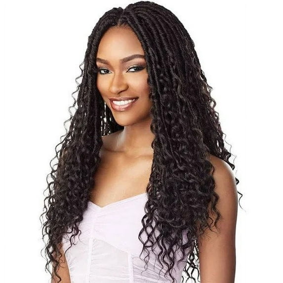 Sensationnel Synthetic Lulutress Pre Looped Crochet Braid - 3X BOHEMIAN LOCS 20" (2 Dark Brown)